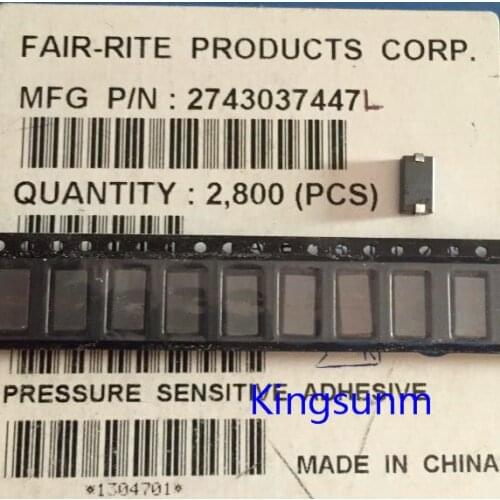 Free shipping 10pcs EMI filter flux of 2743037447 9.25X4.6X2.7MM 95R 10A FAIR-RITE manufacturer