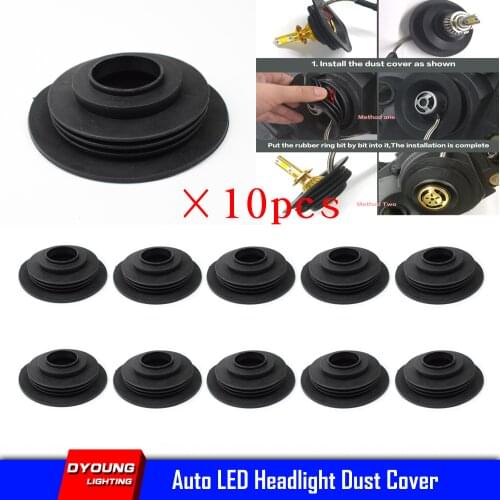 Free Shipping 10Pcs Caps Rubber Cover Dust Seal For Fiat Grande Punto Headlight Car Goods