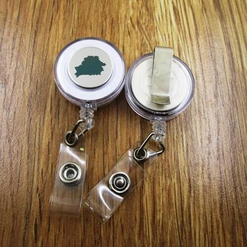 Belarus ID Badge Reel for Docter Nurse Teacher Student retractable recoil id badge holder work fun