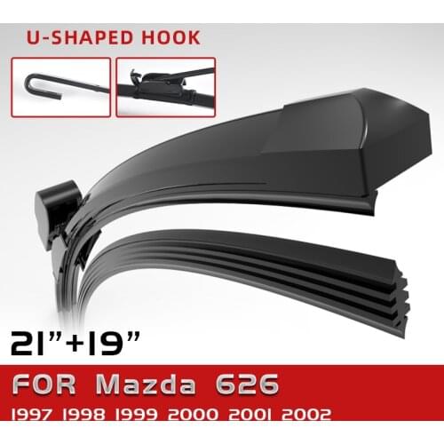 CELANOVA Double Sided Rubber Windscreen Wiper Front Wiper Blades For Mazda 626 1997-2002 21"+19"