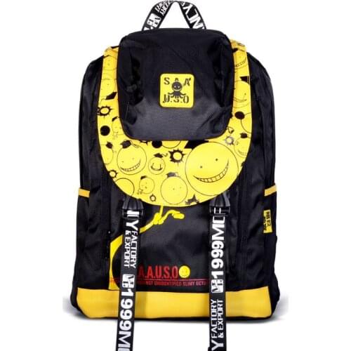 E-Mell Assassination Classroom Tokyo Ghoul ONE PIECE NARUTOS Attack on Titan Anohana Gintama shoulder Nylon bag Backpack