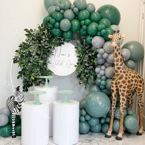 Balloons Garland Arch Kit Balloon Globos Jungle Theme DIY Avocado Green Dark Green Baby Shower Kids Wedding Birthday Party Decor