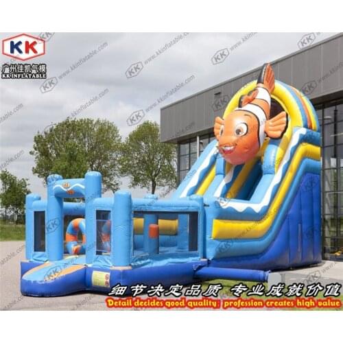 Hot Sale Inflatable Slip Castle Bouncer With Slide Trampoline