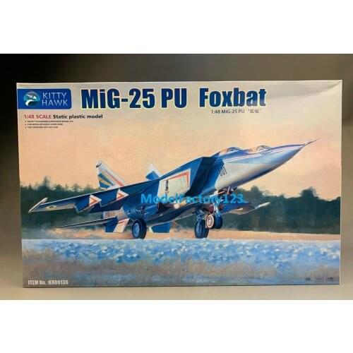 Kitty Hawk KH80136 1/48 Mig-25 PU Foxbat w Resin Cockpit pilot landing gear Model Kit