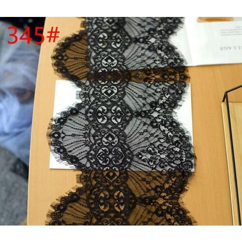 28.5CM White Wavy eyelashes lace fabric DIY clothing underwear bra bottoming vest lace accessory