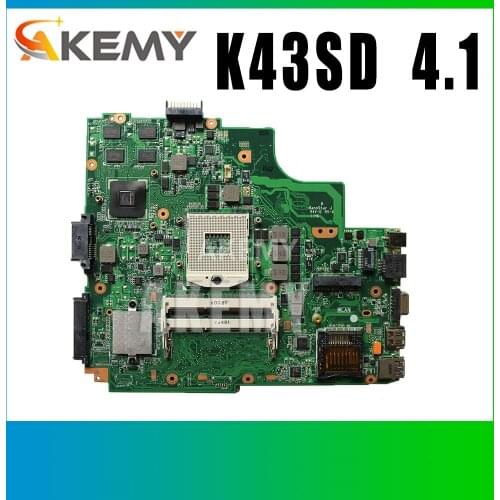 K43SD Motherboard GT610M-2GB REV:4.0 for ASUS A43S X43S K43S K43SD A84S laptop Motherboard K43SD Mainboard K43SD Motherboard