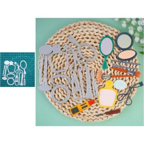 Ladies Cosmetic Makeup New Metal Cutting Dies Scrapbooking DIY Album Paper Card Craft Embossing Emboss Handcraft Stencil Dies