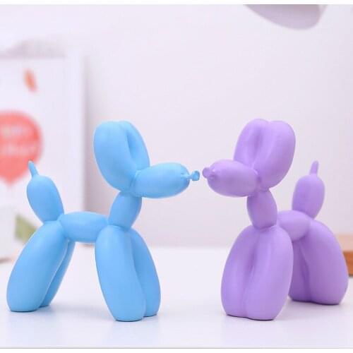 Cute Balloon Dog Statue Resin Sculpture Home Decor Modern Nordic Home Decoration Accessories for Living Room Animal Figures