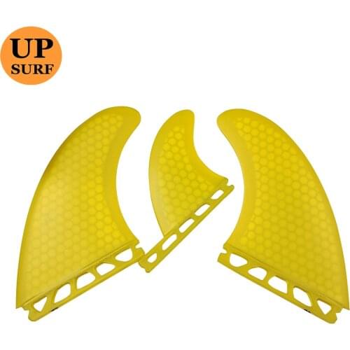 2021 New Style SurfBoard Single Tabs T1 Yellow Color Fiberglass Honeycomb Fins Surfboard Fin Free Shipping