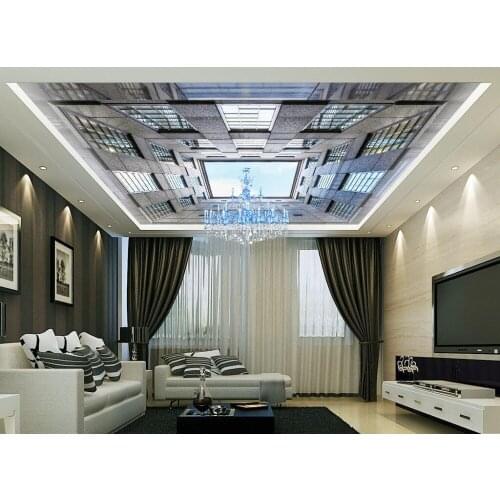 Extended space ceilings Custom 3D Photo Wallpaper 3D Romantic 3D Ceiling Wall Papers Home Decor
