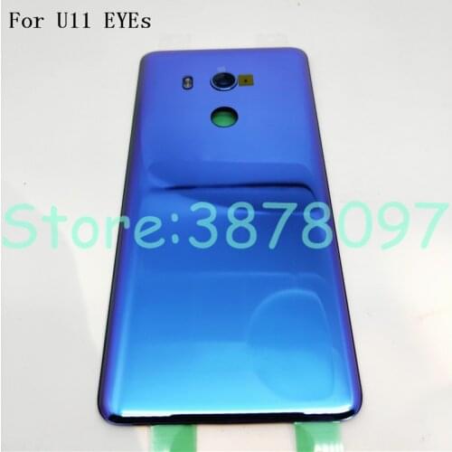 Original 6.0" Glass Back Rear Housing Door For HTC U11 EYEs Back Battery Cover Case with Camera Lens Replacement Parts +Logo