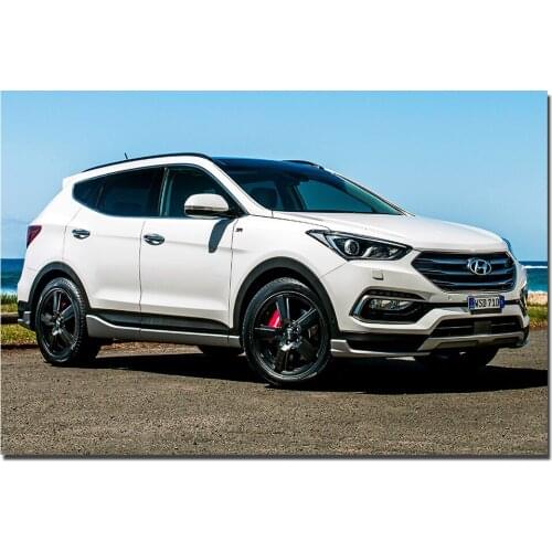 Hyundai Santa Fe SUV Poster Wall Art Vehicle Picture Canvas Prints Paintings for Living Room Decor