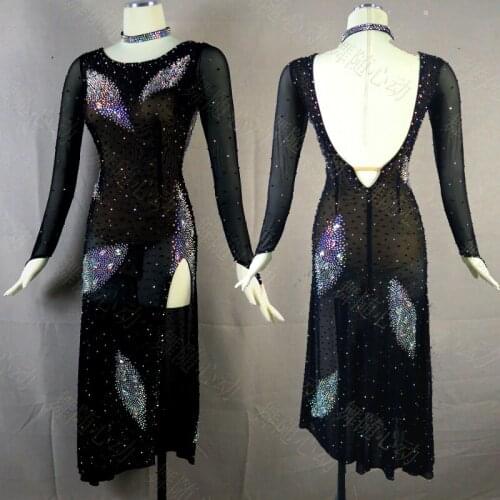 Latin Dance Dress Rumba dancewear Jive fringe latin dress Dance Dress ballroom dance clothes Organge