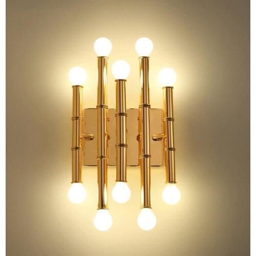 Postmodern Bedside Wall Sconce Light Fixtures Iron Lamp Bathroom Light Lampara De Pared Wall Lights For Home applique murale led