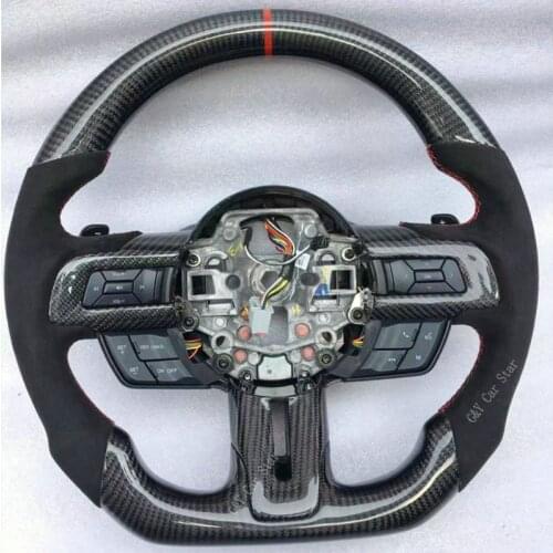 100% Real Carbon Fiber Steering Wheel For Ford Mustang 2018-2020