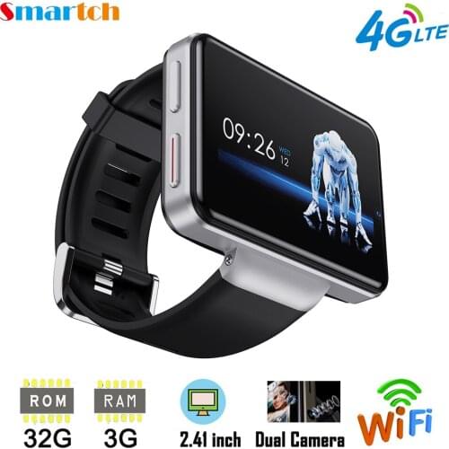 Smartch Max S 4G Android Smart Watch For Men 2.4" Display Face ID 2000mAh 3GB 32GB 8MP Dual Camera GPS Bluetooth Smartwatch 2020
