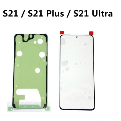 Touch Screen Panel Replacement For Samsung Galaxy S21 G990 S21 Plus G996 S21 Ultra G998 Front Glass Outer Lens Cover + Sticker