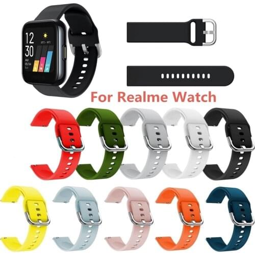 2021 New Watch Strap 20mm Monochrome Vibrant Silicone Replacement Strap Easy to Lock and Use Smart Watch Durable Strap
