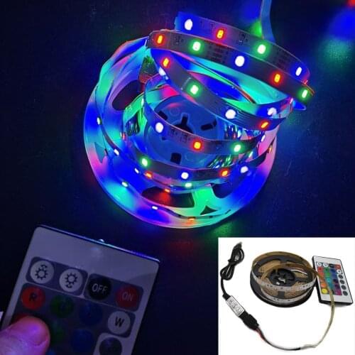 LED Strip Light USB 2835SMD DC5V Flexible LED Lamp Tape Ribbon RGB 0.5M 1M 2M 3M 4M 5M TV Desktop Screen BackLight Diode Tape