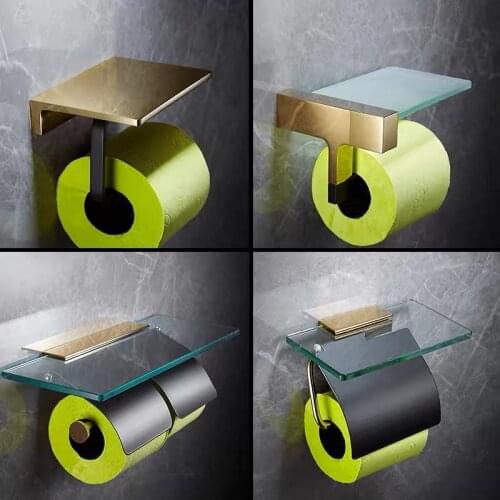 Tuqiu Bathroom Paper Holder Total Brass Bathroom Paper Roll Holder Gold Tissue Holder Box Rack Toilet Paper Holder Tissue Boxes