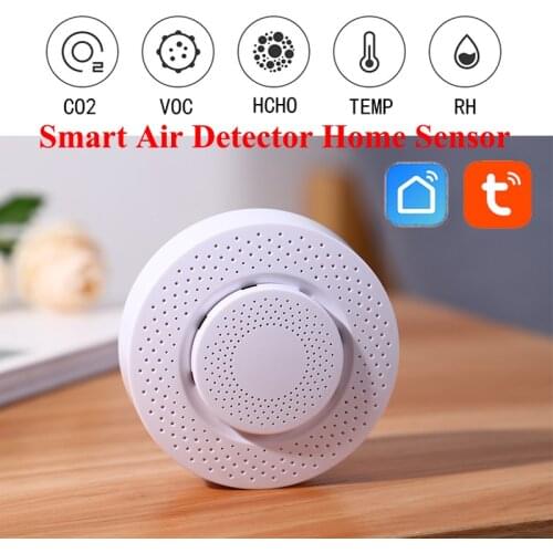 Tuya Smart Carbon Dioxide Sensor CO2 HCHO VOC Formaldehyde Smart Life Air Monitor WIFI Smart Home Automation Warn Alarm Detector