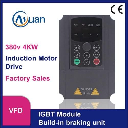 VFD 4kw 380V Vector Variable Frequency Inverter for Induction Motor Speed Drive Converter