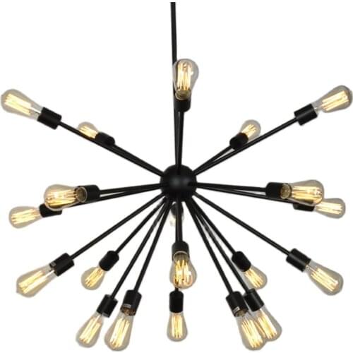 Vintage Retro Loft Industrial Iron Satellite Design Led E27 Pendant Light For Living Room Dining Room Bar 12/15/16/18/20 Heads