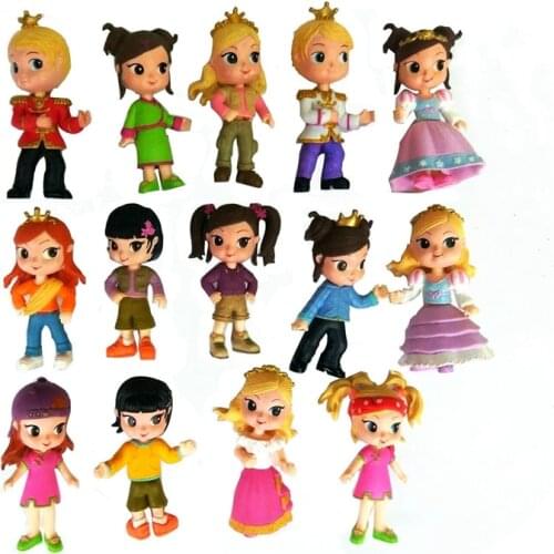 1/3/5PCS Mini Action Figure Same with Playmobil Figure Toys 8-9cm Figurines Girls Boys Model Doll Cake Figurine Kid Toys