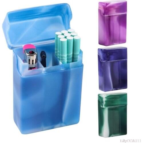 1 Piece Cigarette Case With Compartments Portable Plastic Cigarette Storage Case Box
