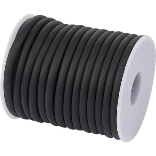 10m/roll 5mm Hollow Pipe Synthetic Rubber Cord Tube Cord String Thread for Jewelry Making DIY Accessories Findings Hole: 3mm