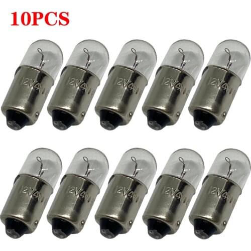 10pcs T4W T8.5 Ba9s 12V 4W Original Turn Signal Parking Lights Clearance Lamps Reverse Bulbs Car Halogen Bulb