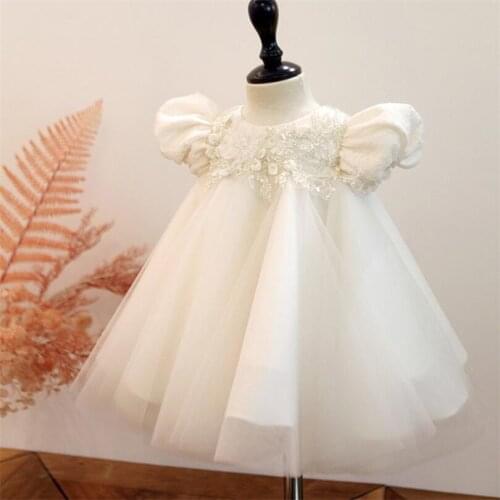 1st First Birthday Party Baptism Baby Girls Dress Christening Gowns Flower Lace Princess Wedding And Party Kids Dresses For Girl