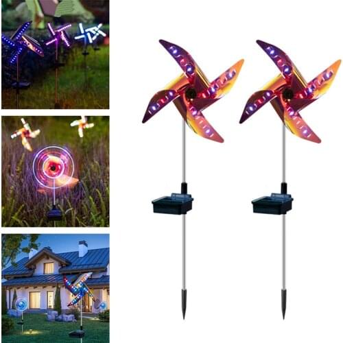 2021 new outdoor solar light Windmill Waterproof Night Light Garden courtyard decoration LED Garden Path Landscape Lights