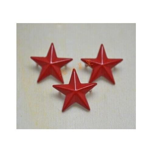 500 PCS 15mm Red Metal Star Stud Rivet Spikes Craft Case Shoes Bag Leathercraft Accessories DIY Accessories