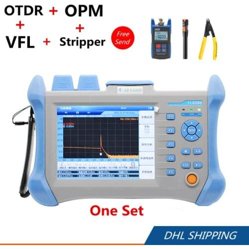 60km/120km TMO-300 OTDR +TL-510 Optical Power Meter +10MW VFL + CFS-2 Stripper Tool Set TMO300 optical time domain reflectometer