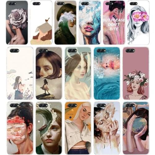 85AA Art Girl Soft TPU Case Cover For Huawei Honor 10 10 Lite 20 20 PRO Lite