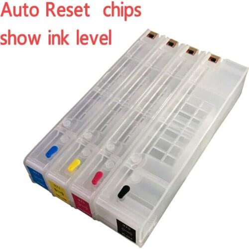970 971 4colors for hp 970 971 Refillable ink cartridges Empty compatible for HP X451dn X551dw X476dn X576dw with hips