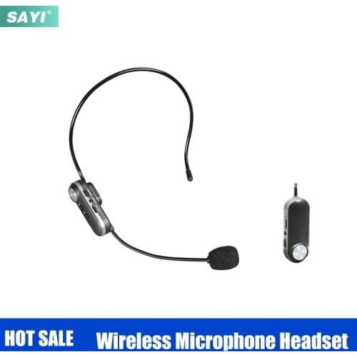 SAYI T1 UHF Wireless Microphone Headset 50M Mic System for Speech Voice Amplifier Stage Speakers Teaching Guides