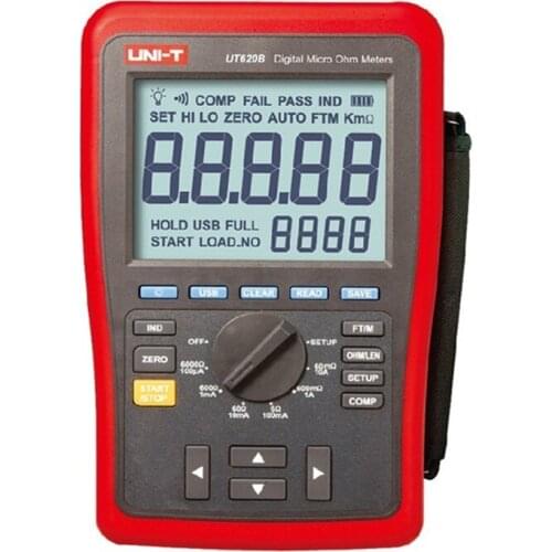 UNI-T UT620B Digital Micro Ohm Meters Manual Range UT-620B LCD 60000 Counts Display High/Low limit Alarm USB Interface