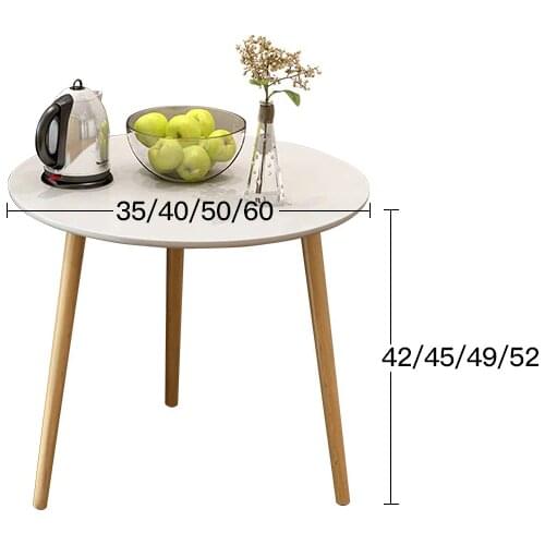 Eco-friendly Round Wooded Coffee Table Living room tea tables end table Bed small side table