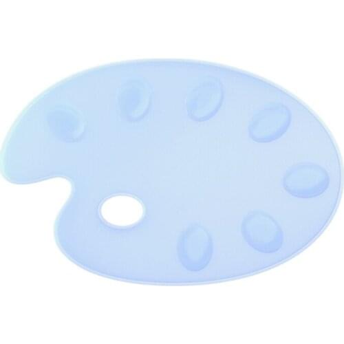 Artist Paint Palette Crystal Epoxy Resin Mold Painter Art Oval Palette Serving Board Silicone Mould DIY Crafts Home Casting K3ND