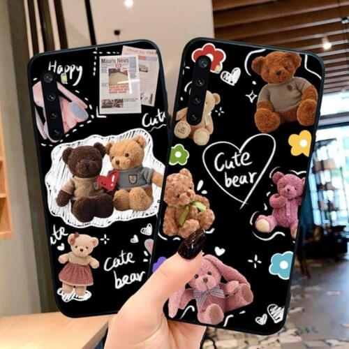 Ins Hot Cute Cartoon Graffiti bear Korean Phone Case for Xiaomi Mi Note 10 Lite Mi 9T Pro xiaomi 10 10 CC9 Pro 9SE