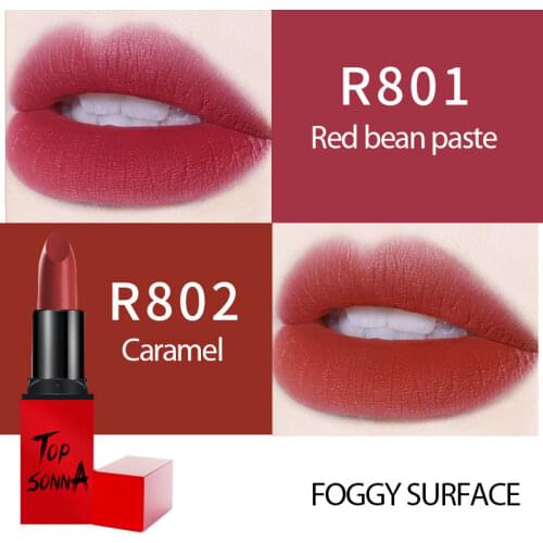 5 Colors Red Tube Velet Lipstick Matte Long-lasting Moisturizing Not Blooming Rich Color Lipstick Lips Makeup Cosmtics Tool