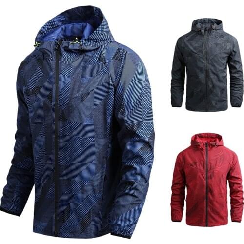Mens Hiking Jacket Spring Summer Camouflage Outdoor Waterproof Thin Coats Climbing Camping Trekking Sports Windbreaker Male