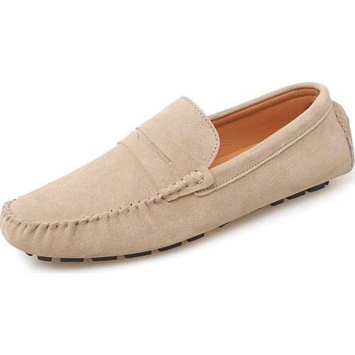 Men Casual Shoes Fashion Male Shoes Suede Soft Loafers Leisure Moccasins Slip On Mens Driving Shoes Man Lazy Shoe size 38-47