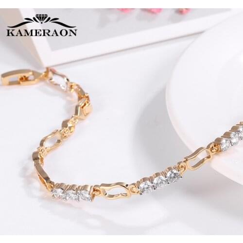 New Arrivals women fashion bracelets with stones Shiny AAAAA CZ Crystal friendship female wrist bracelet