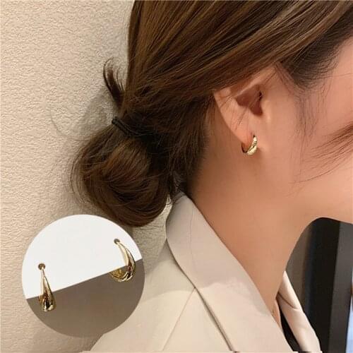 Stud Earrings for Women Korean Simple Metal Mini Earrings Jewelry Accessories Wholesale