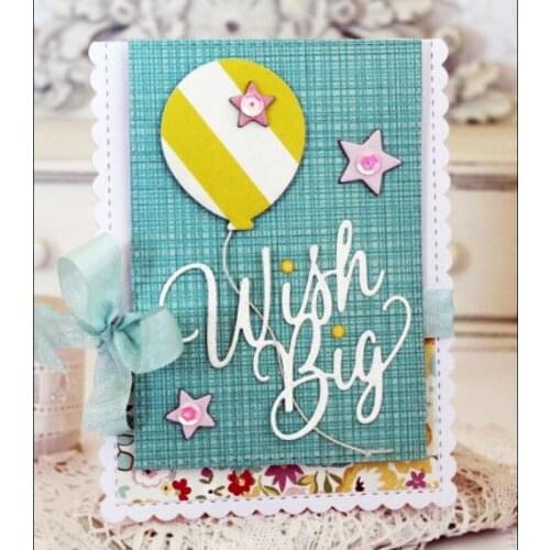 Wish Big Letter Cut Dies For Card Making Metal Cutting Dies DIY Craft Wedding Template Stencils Paper Photo Album Decoration