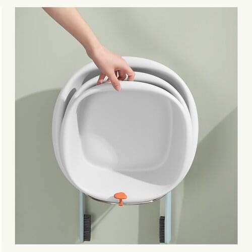 Bathroom Folding Rainbow Washbasin Shelf Free Punching Adhesive Storage Rack Hanger Bathroom Wall Hanging Wash Basin Tray