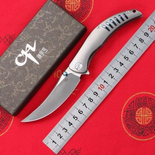 CH Sultan Three color Folding Knife S35VN Blade TC4 Titanium Handle Outdoor Camping Hunting Survive Pocket Fruit Knives EDC Tool